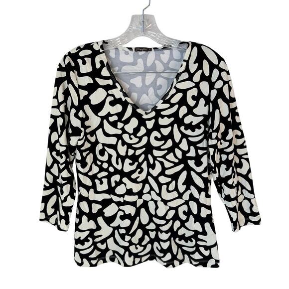 J. McLaughlin Tops - J. McLaughlin Black and White Catalina Cloth Workwear Top Size Small